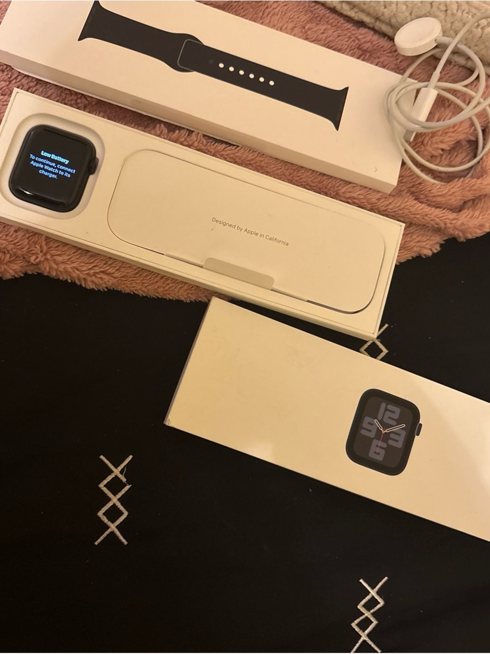 Apple Watch se with Black Band and Black Display